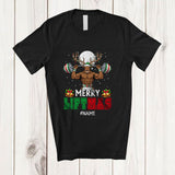 MacnyStore - Personalized Custom Name Merry Liftmas; Humorous Christmas Reindeer Weight Lifting; Workout T-Shirt