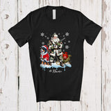 MacnyStore - Personalized Custom Name Santa Hunting Appenzeller Sennenhund; Merry Christmas Lights Hunter T-Shirt