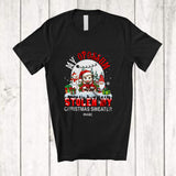 MacnyStore - Personalized Custom Name Opossum Stolen My Christmas Sweater; Joyful Moon Santa Gnome T-Shirt