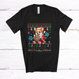 MacnyStore - Personalized Custom Name Corgi Eating Ramen; Adorable Christmas Sweater Japanese Food T-Shirt