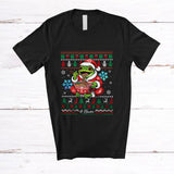 MacnyStore - Personalized Custom Name Frog Eating Ramen; Adorable Christmas Sweater Japanese Food T-Shirt