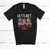 MacnyStore - Personalized Custom Name Get Trashed; Humorous Christmas Raccoon Rat Opossum Candy Canes T-Shirt