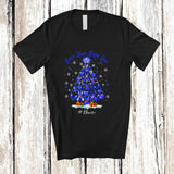 MacnyStore - Personalized Custom Name Faith Hope Fight Love; Lovely Christmas Tree Diabetes Blue Ribbon T-Shirt
