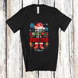MacnyStore - Personalized Custom Name First Christmas As A Brother; Joyful Santa Promoting Future; Family T-Shirt
