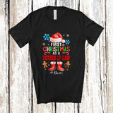 MacnyStore - Personalized Custom Name First Christmas As A Father In Law; Joyful Santa Promoting Future; Family T-Shirt