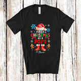 MacnyStore - Personalized Custom Name First Christmas As A Pops; Joyful Santa Promoting Future; Family T-Shirt