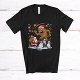 MacnyStore - Personalized Custom Name Scary Christmas Cookie Monster; Humorous Santa Snowman Running T-Shirt