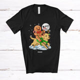MacnyStore - Personalized Custom Name Gingerbread Riding Labrador Retriever; Lovely Christmas Baker T-Shirt