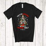 MacnyStore - Personalized Custom Name My Christmas Pajama Shirt; Joyful Golf Equipment X-mas Tree Player T-Shirt