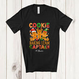 MacnyStore - Personalized Custom Name Cookie Baking Team Captain; Amazing Christmas Three Gingerbread; Baker T-Shirt