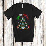 MacnyStore - Personalized Custom Name Faith Hope Fight Love; Lovely Christmas Tree Diabetes Cancer Ribbon T-Shirt