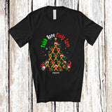 MacnyStore - Personalized Custom Name Faith Hope Fight Love; Lovely Christmas Tree Leukemia Ribbon T-Shirt