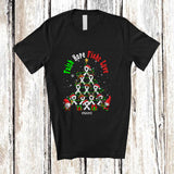MacnyStore - Personalized Custom Name Faith Hope Fight Love; Lovely Christmas Tree Lung Cancer Ribbon T-Shirt