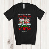 MacnyStore - Personalized Custom Name Get More Cats; Adorable Christmas Four Santa Elf Kittens Owner Animal T-Shirt