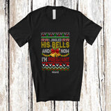 MacnyStore - Personalized Custom Name I Jingled His Bells Pregnant; Joyful Christmas Sweater Pregnancy Couple T-Shirt