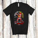 MacnyStore - Personalized Custom Name I Jingled His Bells Pregnant; Joyful Christmas Couple Dabbing Santa T-Shirt