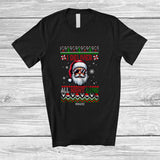 MacnyStore - Personalized Custom Name I Deliver All Night; Humorous Christmas Sweater Santa Postal Worker T-Shirt