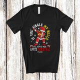 MacnyStore - Personalized Custom Name If You Jingle My Bells White Christmas; Humorous X-mas Dabbing Santa T-Shirt