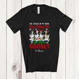 MacnyStore - Personalized Custom Name Get More Gooses; Adorable Christmas Four Santa Elf Gooses Farmer T-Shirt