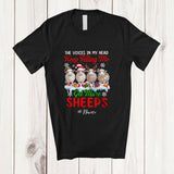 MacnyStore - Personalized Custom Name Get More Sheeps; Adorable Christmas Four Santa Elf Sheeps Farmer T-Shirt