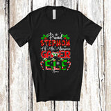 MacnyStore - Personalized Custom Name Proud Stepmom Of Gamer Elf; Joyful Christmas Mother's Day Family T-Shirt