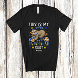 MacnyStore - Personalized Custom Name This Is My Pajamakah; Humorous Hanukkah Pajama Sloth; Family T-Shirt