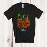 MacnyStore - Personalized Custom Name Librarian Tools Pumpkin Shape; Lovely Thanksgiving Halloween Family T-Shirt