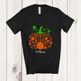 MacnyStore - Personalized Custom Name Lunch Lady Tools Pumpkin Shape; Lovely Thanksgiving Halloween T-Shirt