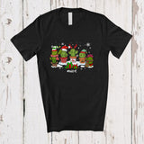 MacnyStore - Personalized Custom Name Cactus Christmas Collection; Lovely X-mas Vegan Family Group T-Shirt