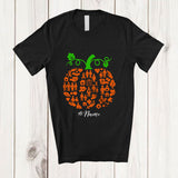 MacnyStore - Personalized Custom Name Social Worker Tools Pumpkin Shape; Lovely Thanksgiving Halloween T-Shirt