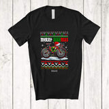MacnyStore - Personalized Custom Name Merry Bikemas; Humorous Christmas Sweater Santa Bicycle Lover T-Shirt