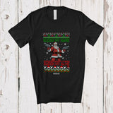 MacnyStore - Personalized Custom Name Sleigh My Name; Humorous Christmas Sweater Santa Shooting Guns T-Shirt