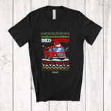 MacnyStore - Personalized Custom Name Merry Christmas; Humorous Christmas Sweater Santa School Bus Lover T-Shirt