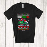 MacnyStore - Personalized Custom Name Merry Truckmas; Humorous Christmas Sweater Santa Garbage Truck T-Shirt