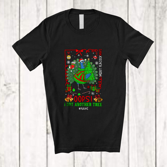 MacnyStore - Personalized Custom Name Oops I Got Another Tree; Fantastic Christmas Tree Santa Peacock Lover T-Shirt