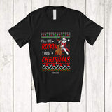 MacnyStore - Personalized Custom Name Rockin This Christmas; Amusing Sweater Santa Contrabass Player T-Shirt