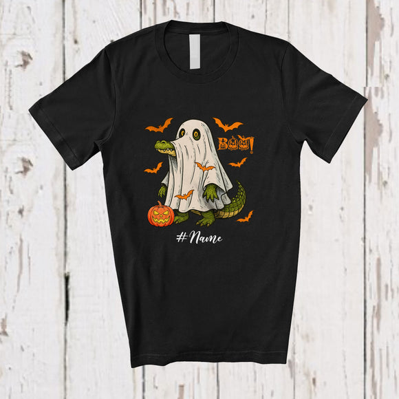 MacnyStore - Personalized Custom Name Alligator Boo Ghost Cosplay; Horror Halloween Wild Animal Lover T-Shirt