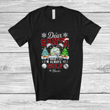 MacnyStore - Personalized Custom Name Santa It Wasn't Me; Amusing Christmas Red Plaid Golf Player T-Shirt