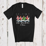 MacnyStore - Personalized Custom Name Just A Jolly Chicken; Awesome Christmas Four Chicken; Farmer T-Shirt