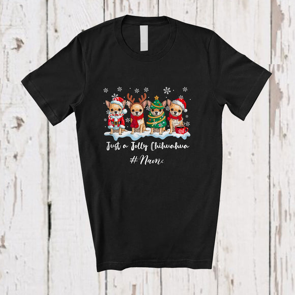 MacnyStore - Personalized Custom Name A Jolly Chihuahua; Awesome Christmas Four Chihuahua Owner; Family T-Shirt