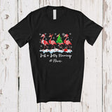 MacnyStore - Personalized Custom Name A Jolly Flamingo; Awesome Christmas Four Flamingo Lover; Family T-Shirt