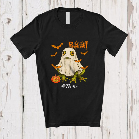 MacnyStore - Personalized Custom Name Frog Boo Ghost Cosplay; Horror Halloween Wild Animal Lover T-Shirt