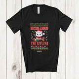 MacnyStore - Personalized Custom Name Rocking Around The Kitchen; Lovely Christmas Santa Cat; Baker T-Shirt