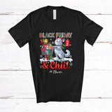 MacnyStore - Personalized Custom Name Black Friday And Chill; Lovely Christmas Shopping Santa Cat T-Shirt