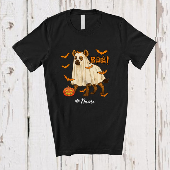 MacnyStore - Personalized Custom Name Hyena Boo Ghost Cosplay; Horror Halloween Wild Animal Lover T-Shirt