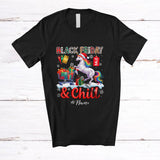 MacnyStore - Personalized Custom Name Black Friday And Chill; Lovely Christmas Shopping Santa Unicorn T-Shirt