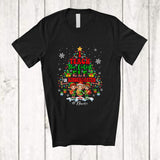 MacnyStore - Personalized I Teach The Cutest Elf In Kindergarten; Amusing Christmas Tree Custom Name Teacher T-Shirt