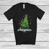 MacnyStore - Personalized Custom Name Parrot Damage Christmas Tree; Humorous X-mas Lights Animal T-Shirt