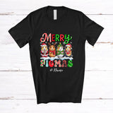 MacnyStore - Personalized Custom Name Merry Pigmas; Lovely Christmas Snowing Four Guinea Pigs Owner T-Shirt