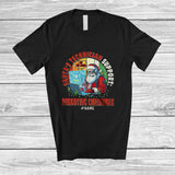 MacnyStore - Personalized Custom Name Retro Santa's Technician Support Rebooting Christmas; Proud IT Santa T-Shirt